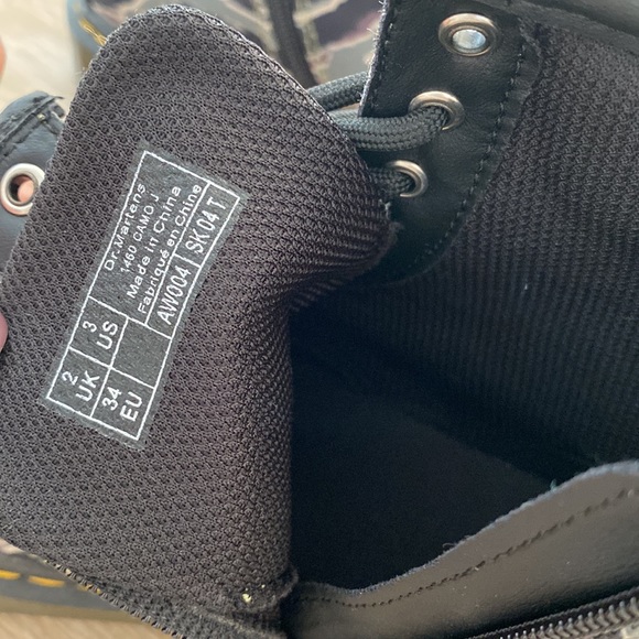 Dr. Martens Junior 1460 Camo Boots, GREEN JUNGLE CAMO K T CANVAS, Size 3, NEW!! - Picture 7 of 11